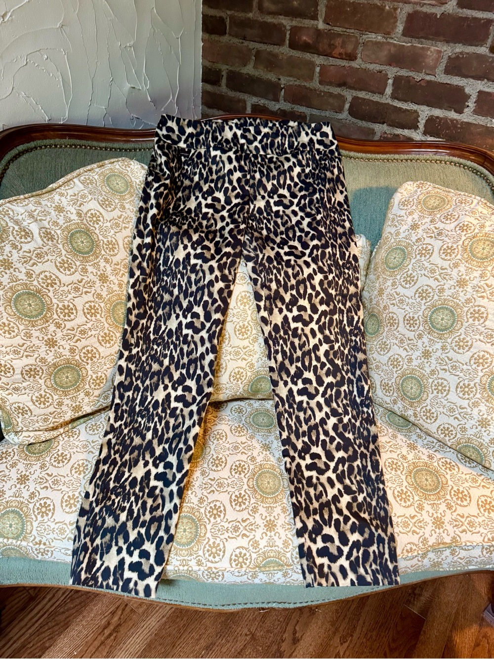 Lisette-L Montreal Meco LEOPARD Thinny Pants Sz 12 Sleek Slimming